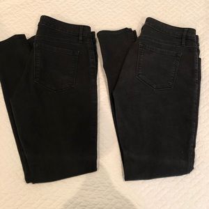 Lot of 2 Black LOFT Jeans, Size 29/8